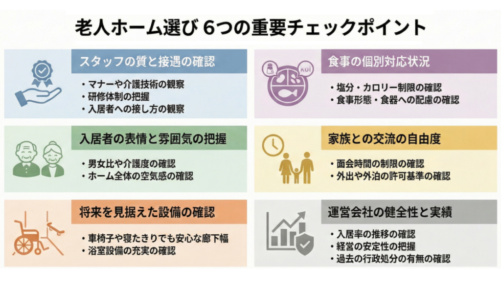 老人ホーム選びのポイント